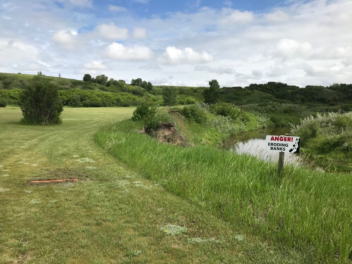 Hole 6. The Anger hole!  Beware of the eroding bank!