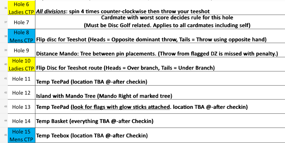 Midweek Glow- Putter Only - Friday night after dubs