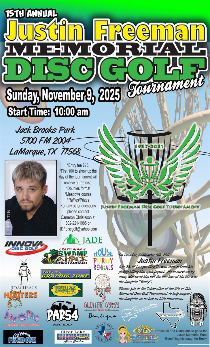 Justin Freeman Memorial Disc Golf Tournament