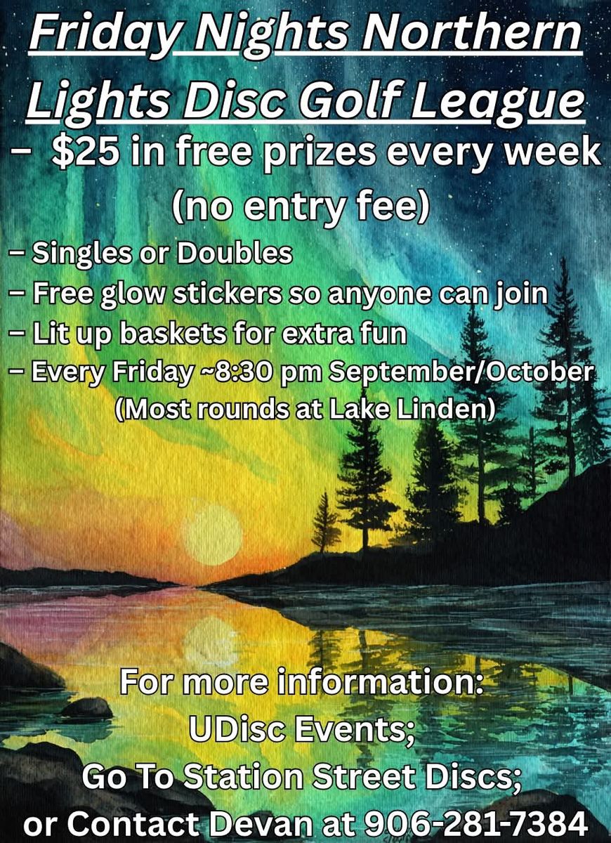 Friday Northern Lights Glow League - Lake Linden Longs Singles - Week 9 (Oct 31st)