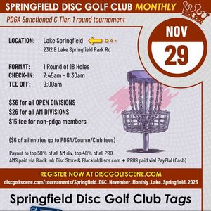 Springfield DGC November Monthly (Lake Springfield)