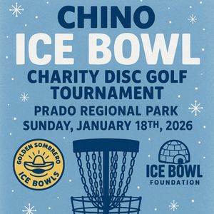 Chino Ice Bowl Charity Disc Golf Tournament, supported by Innova Disc Golf