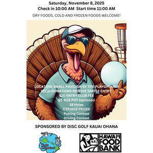4th Annual Lydgate Thanksgiving food drive and disc golf tournament